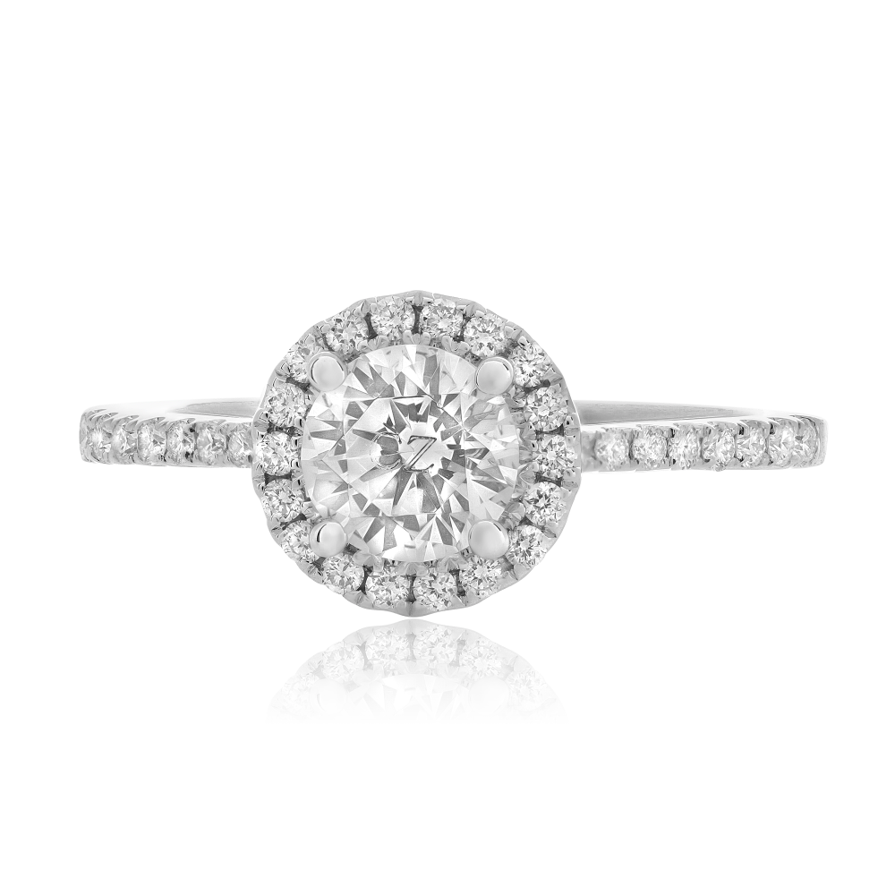 Round Halo Engagement Ring